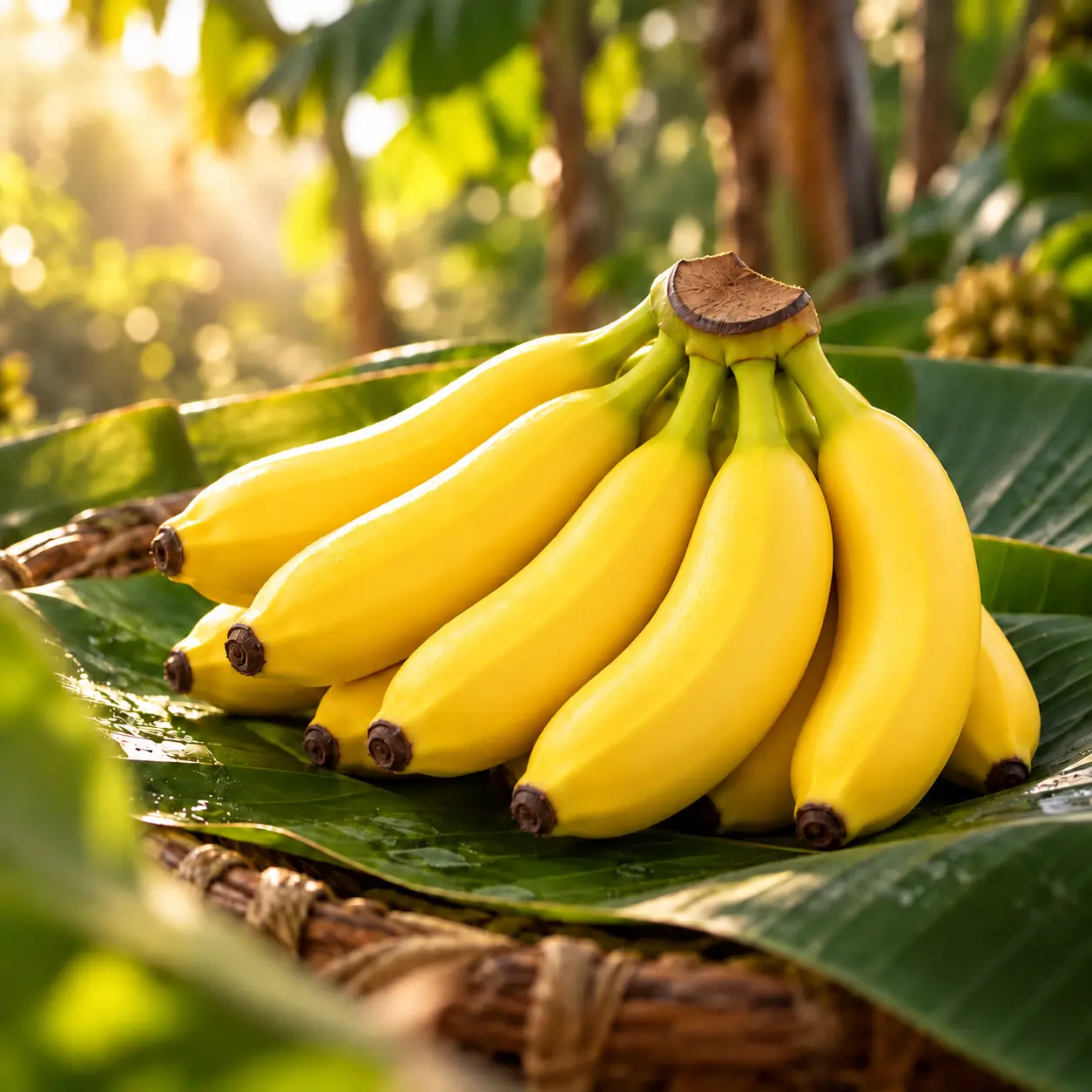 Bunch of organic bananas from the Bonita Organic line.